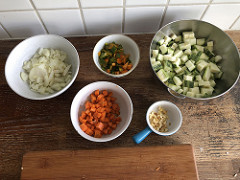 ingredients for courgette soup