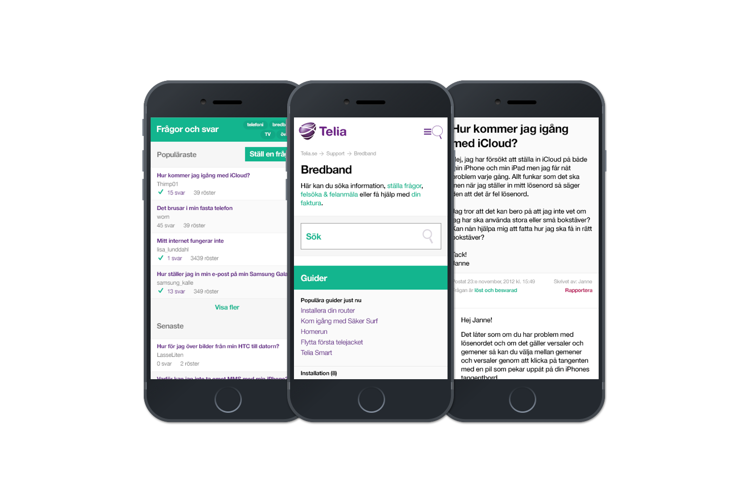 telia bredband felsök
