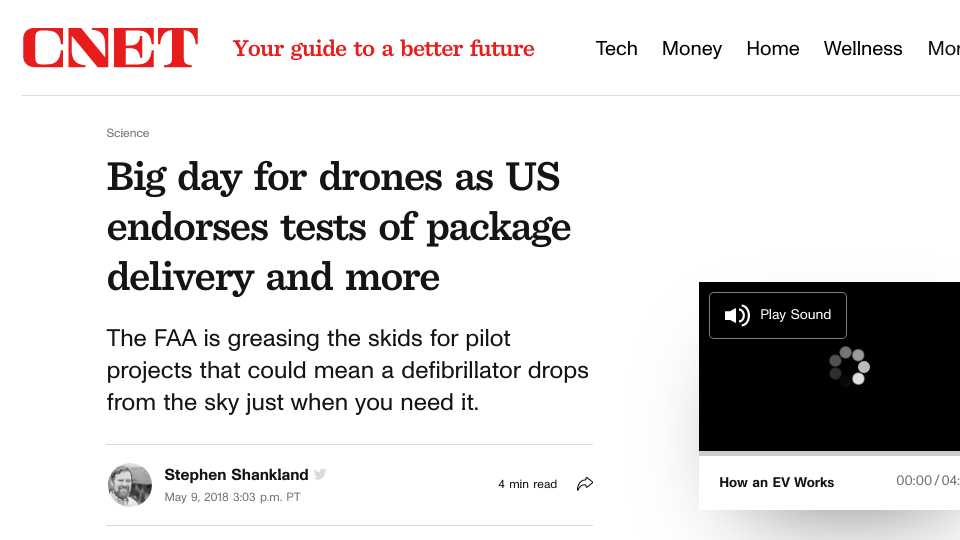 Big day for drones as US endorses tests of package delivery and more