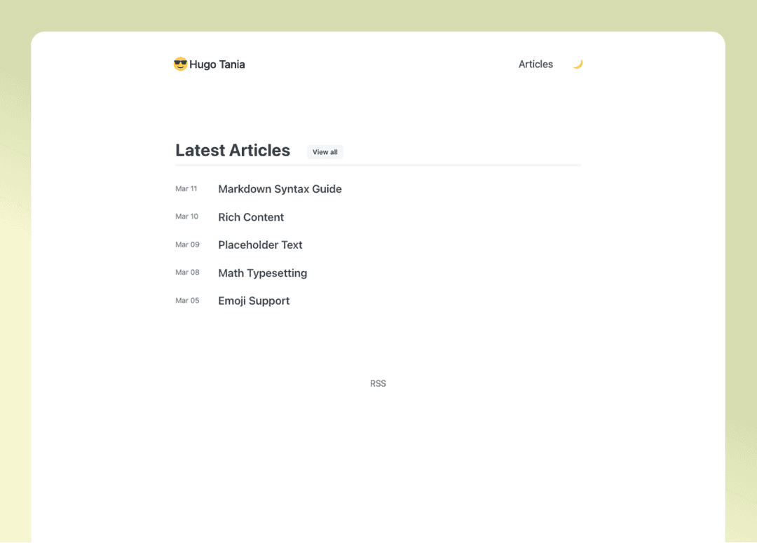 Hugo based Jamstack Themes • Stackrole
