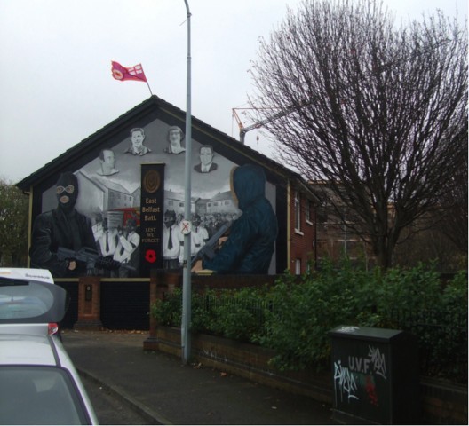 Figure 1. Loyalist memorial painting in Belfast, Northern Ireland. Photograph by John Johnston (February 2014)