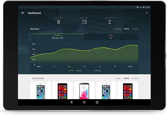 Download Volusion mobile app for Tablet