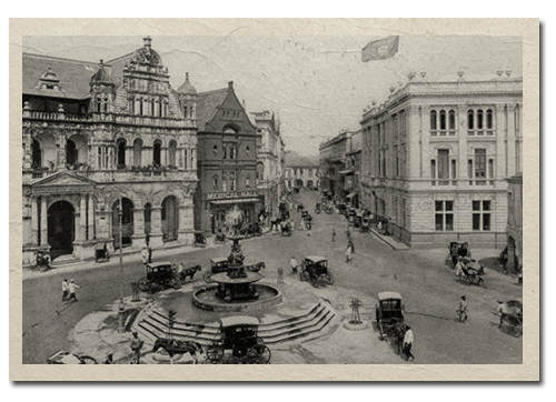 浮尔顿广场与百得利路，约1900年
