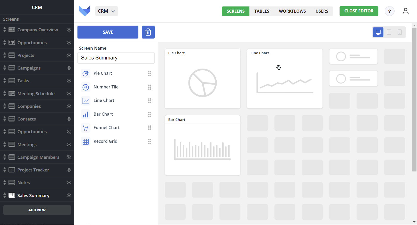 Removing Chart from Dashboard