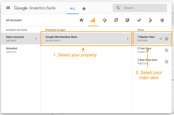 Google Analytics properties