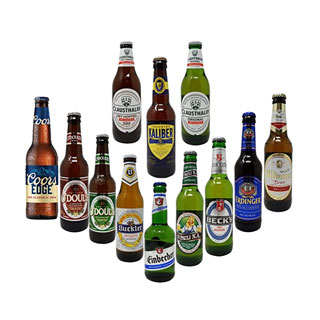 A variety pack of 12 Non-Alcoholic Beers
