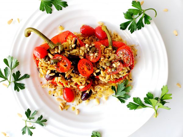 Stuffed Peppers with Lemon Orzo Stuffed Peppers with Lemon Orzo