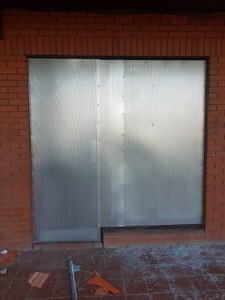 door openings secured with steel screens