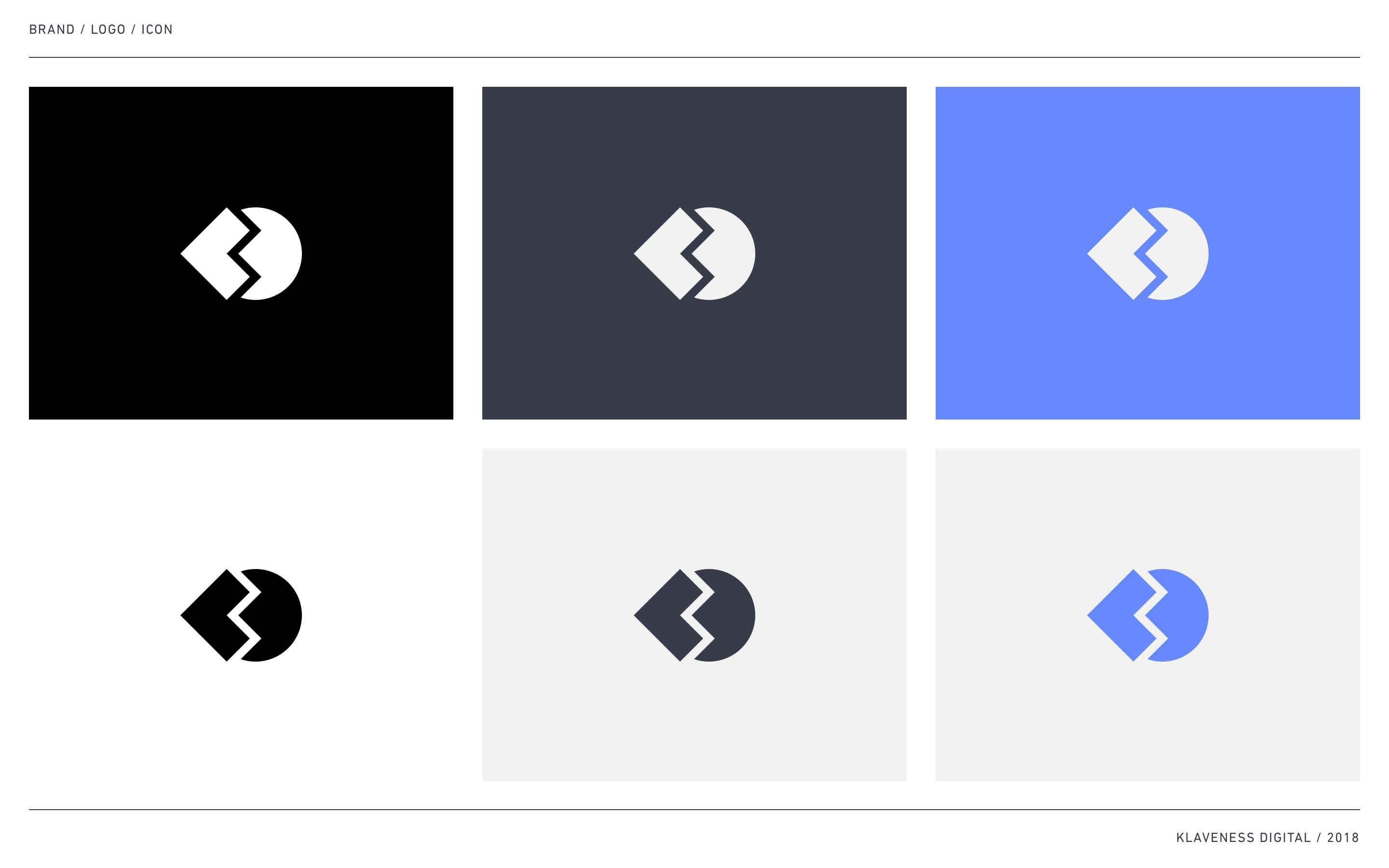 The icon in black and white and color combos