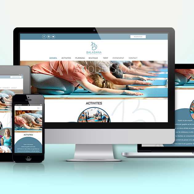 Balasana - jógastúdió - reszponzív weboldal