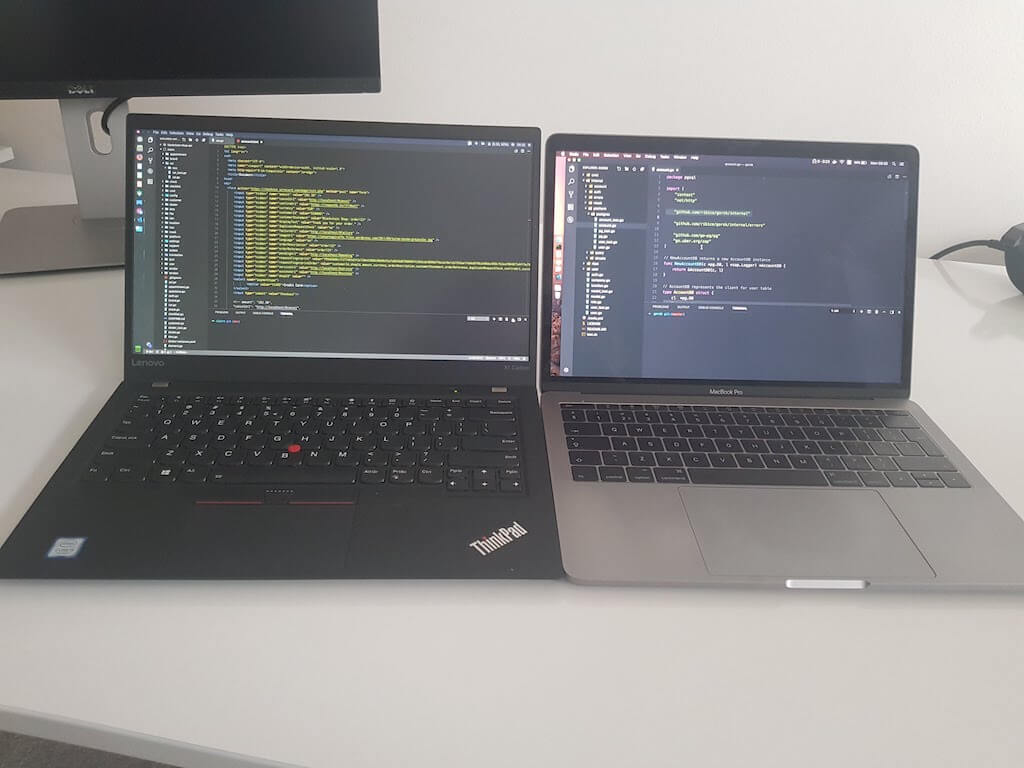 VSCode on Thinkpad X1C5 and MBP