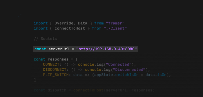 Using the server’s local IP address (highlighted).