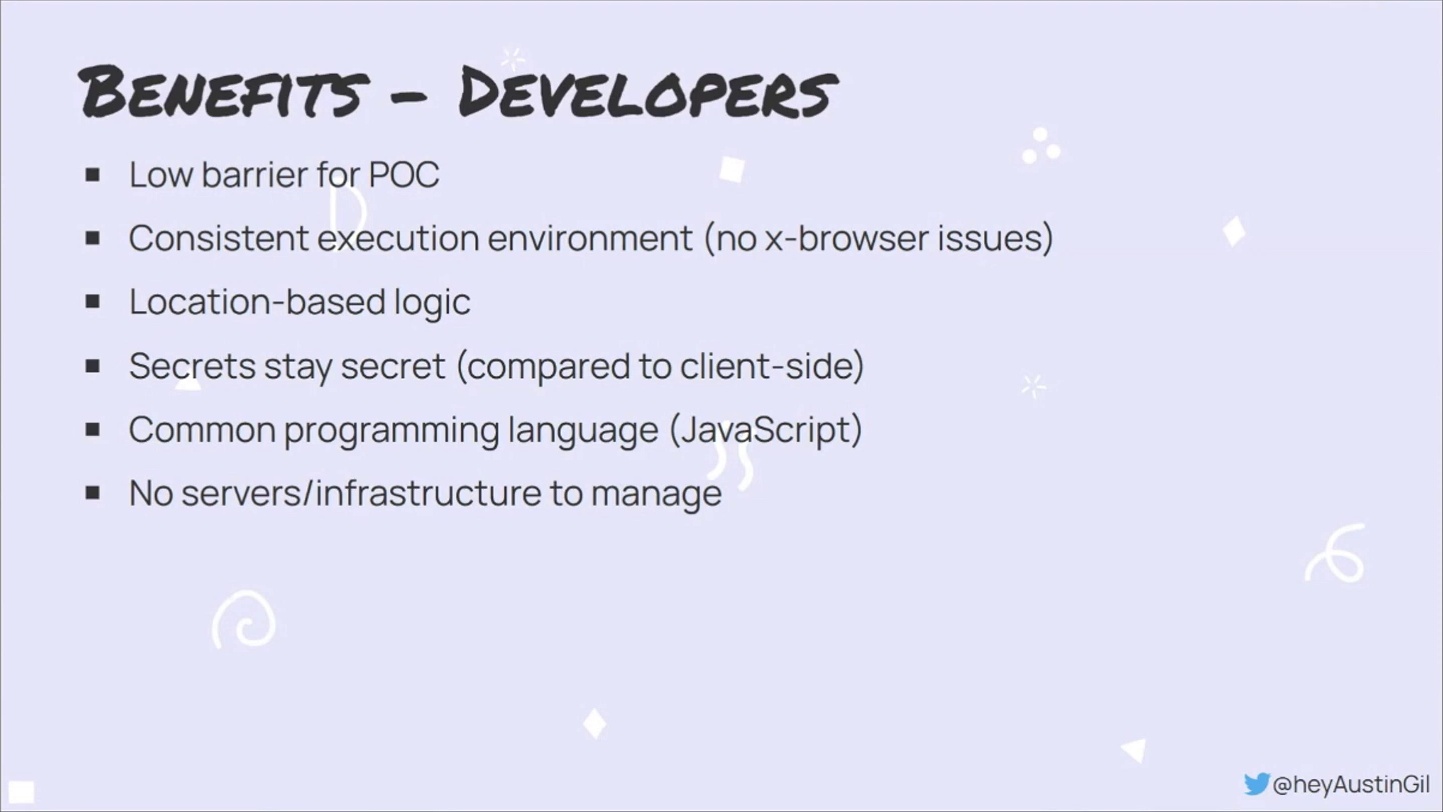 benefits to developers