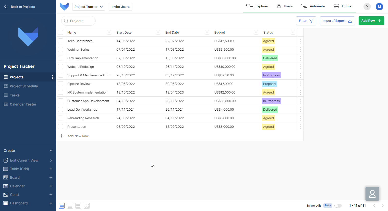 updated Audit History View