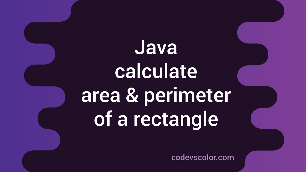 area of rectangle in java user input