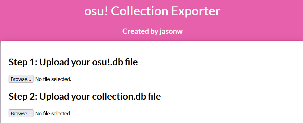 osu! Collection Exporter