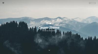 Screenshot of a page created with Hugo starter blog theme - Casper