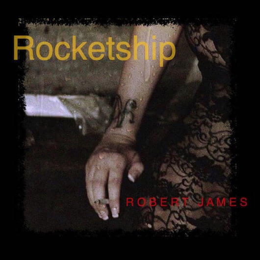 Album Cover, a dark image shows shoulder, arm and half body holding a cigaret
