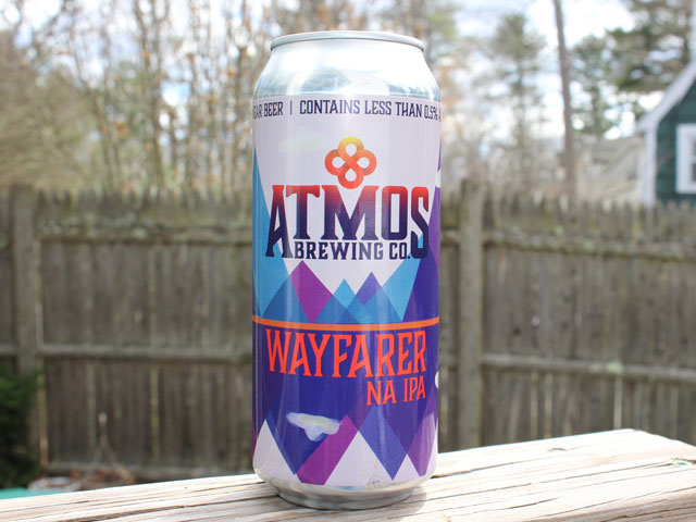Wayfarer IPA, a NA beer from Atmos Brewing Company