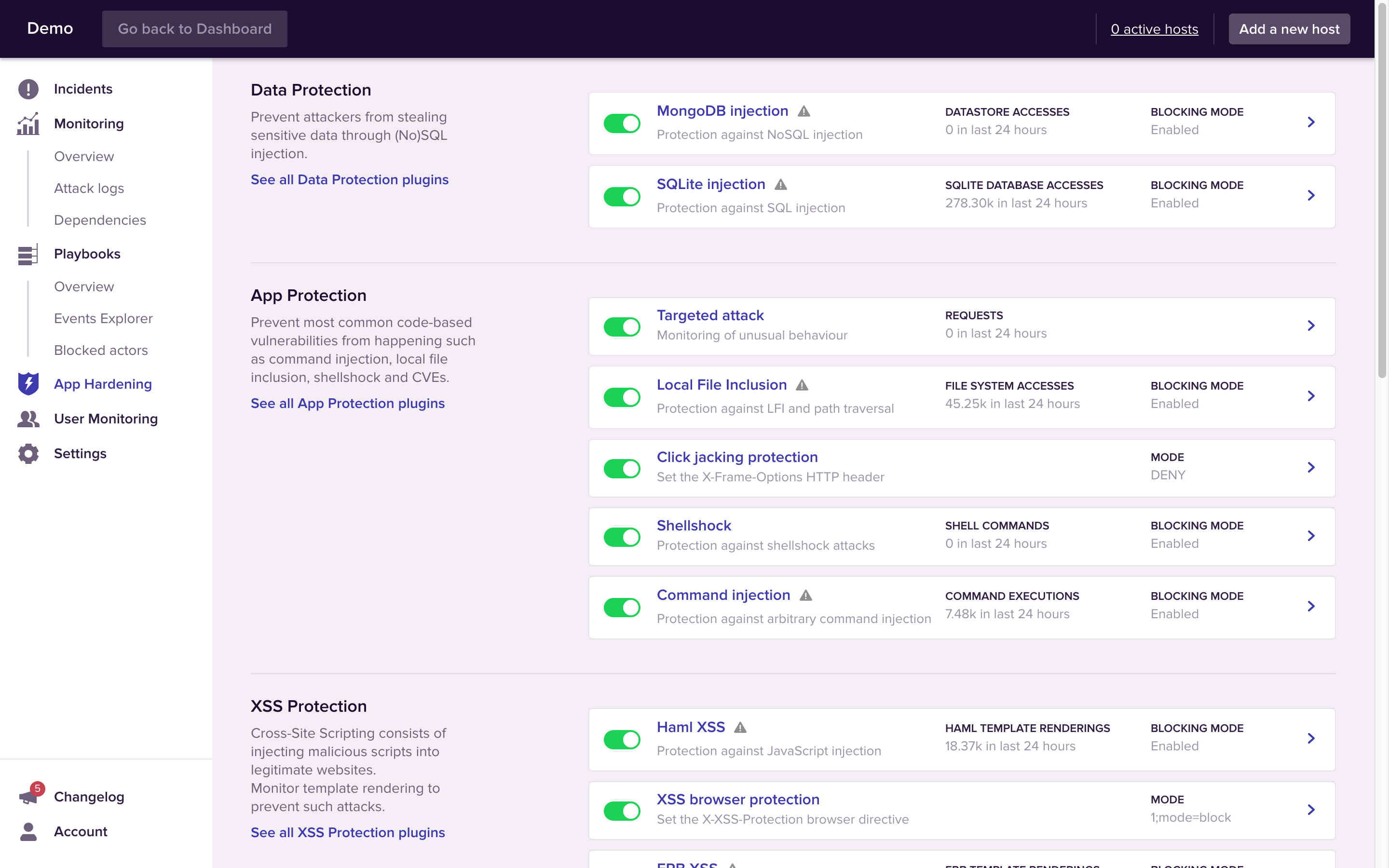 Security protections Sqreen