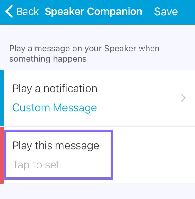 Play message