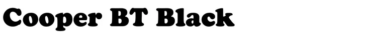 An example of the Cooper BT Black font