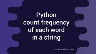 Python program to count the frequency of each word in a string ... image.