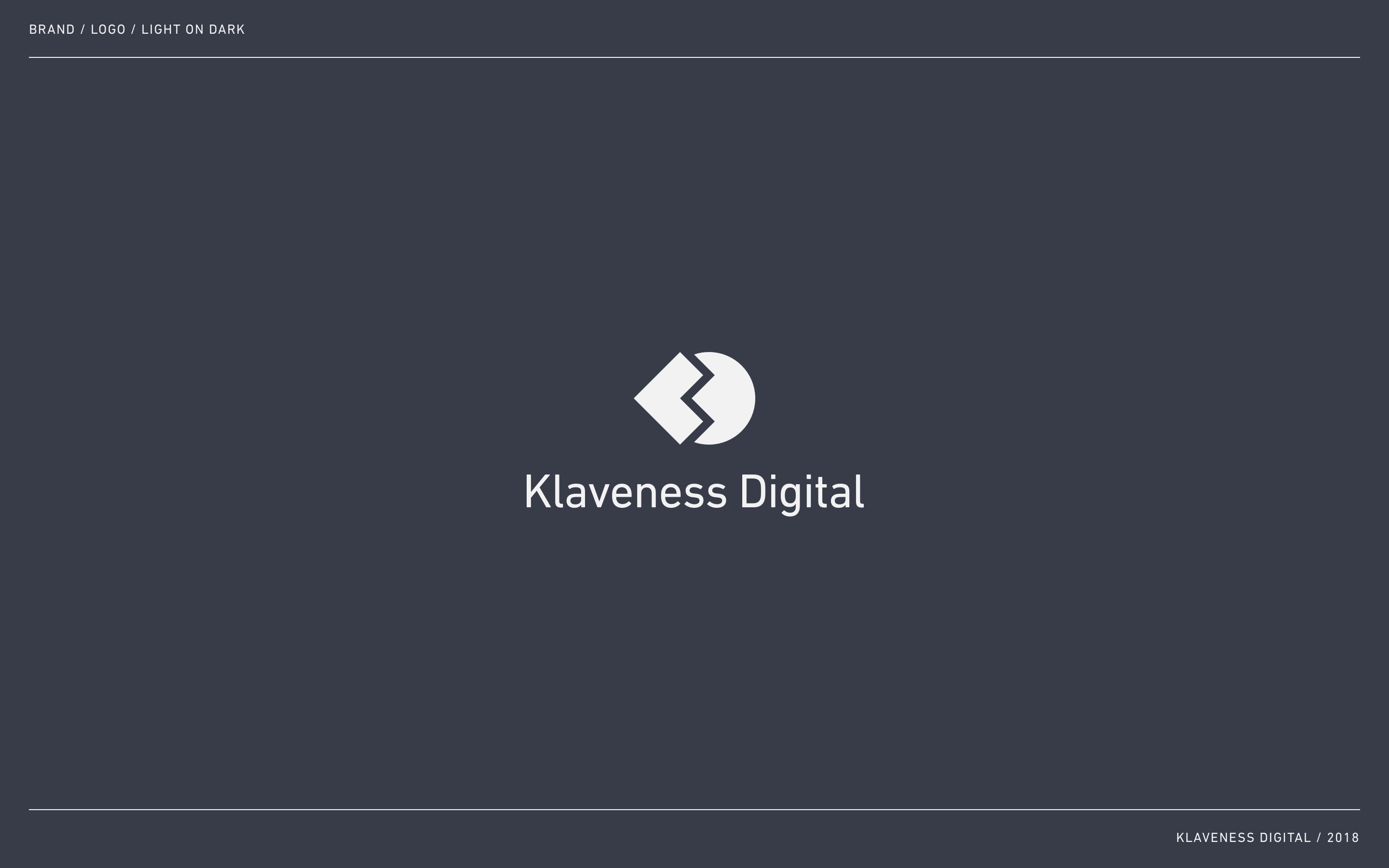 The icon and wordmark on a desaturated dark blue background