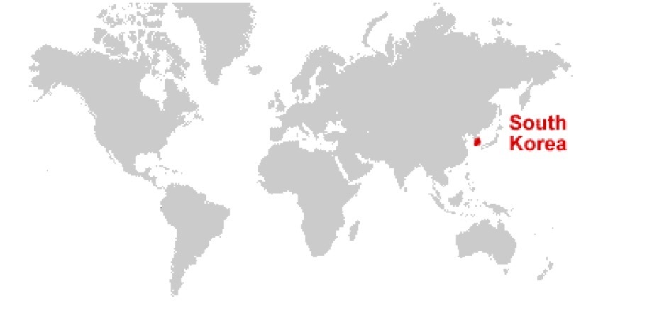 South Korea World Map