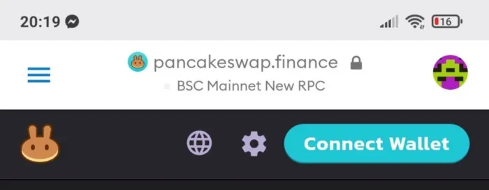 PancakeSwap — Connect wallet