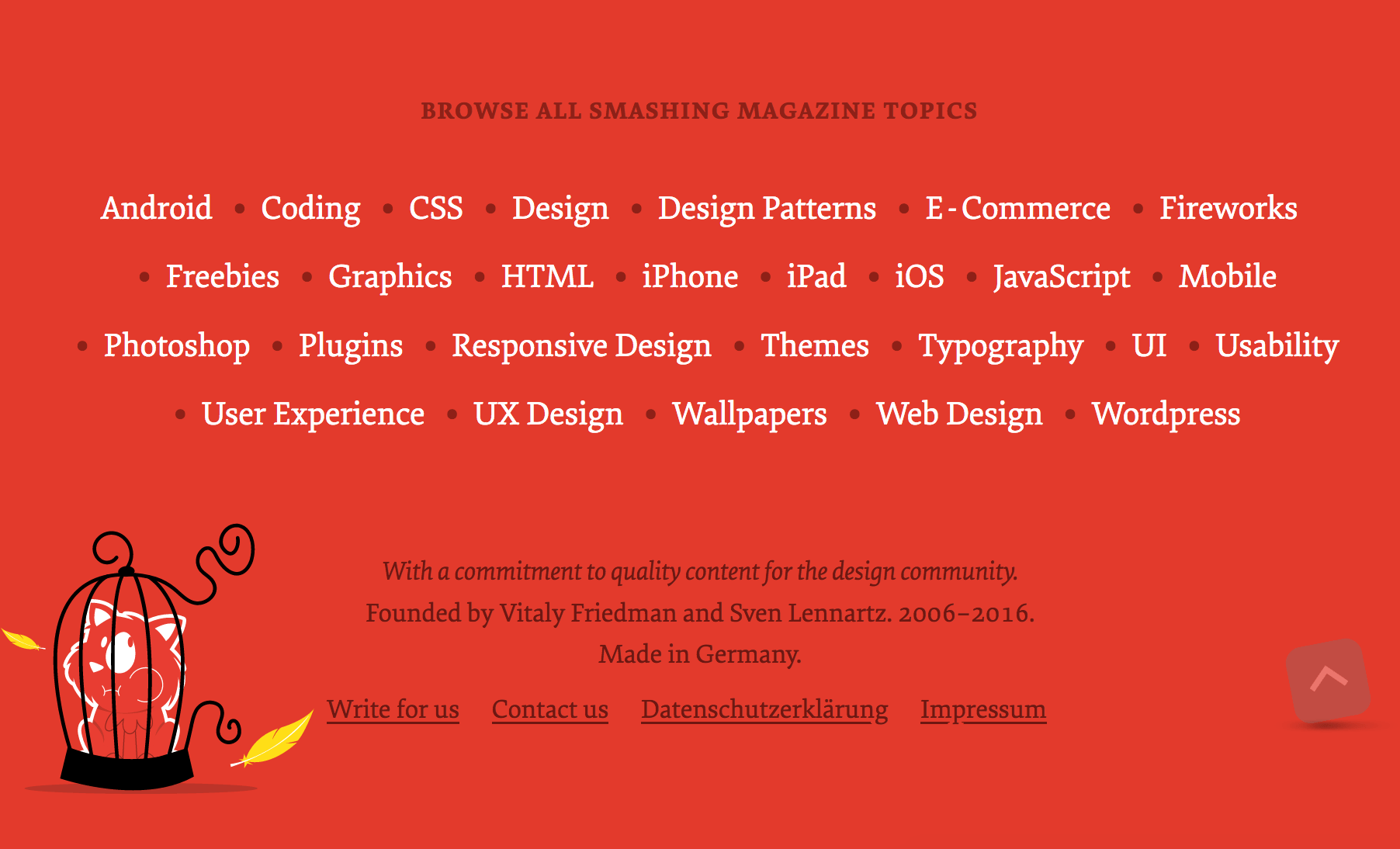 The Smashing Magazine footer