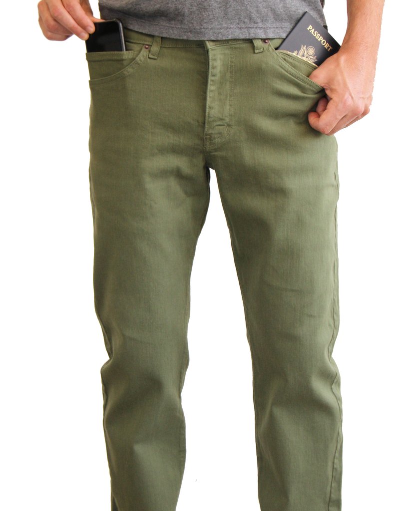 Green Aviator Jeans