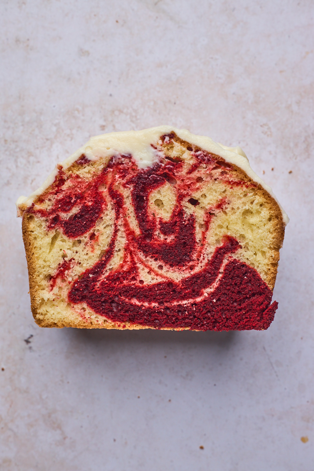 Easy Red Velvet Marble Loaf Cake