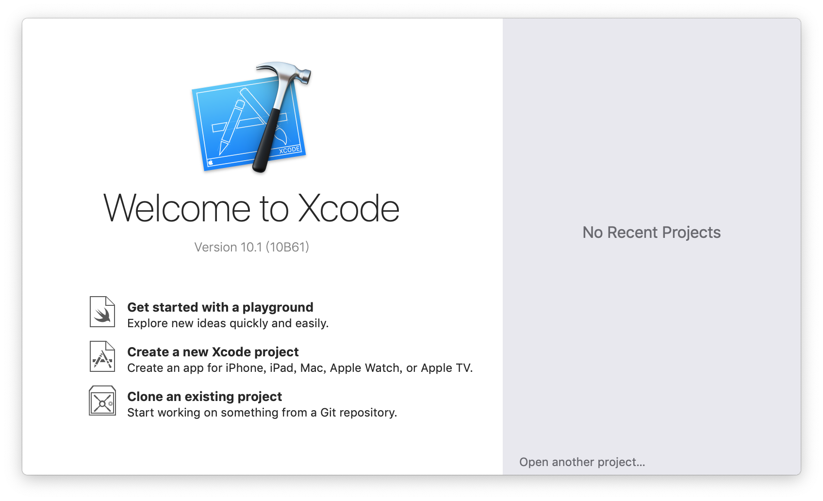 啟動 Xcode