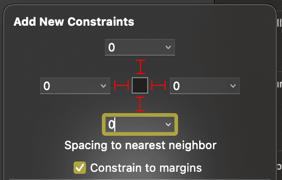 table view add constraints