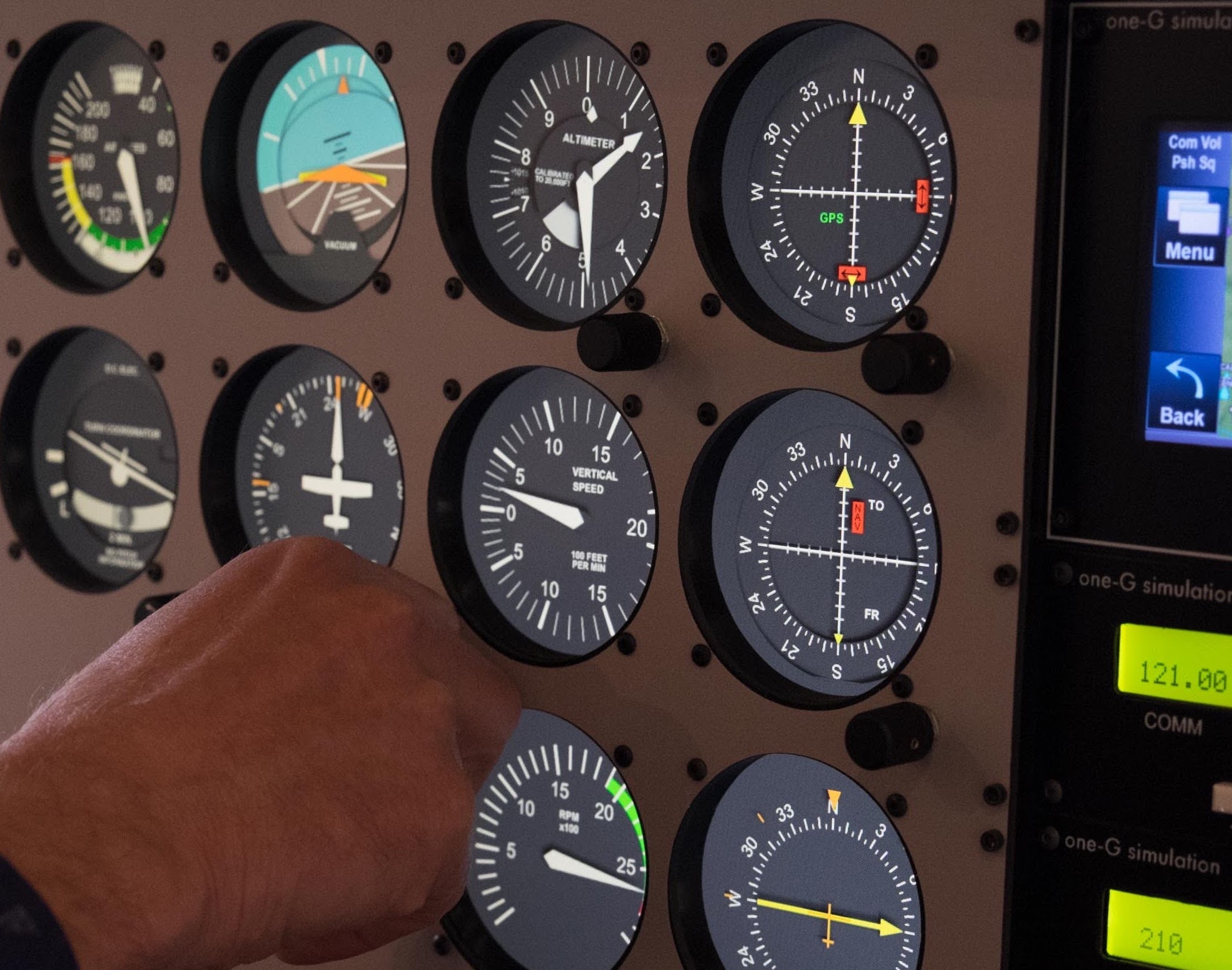 Photo of the Code 1 flight simulator