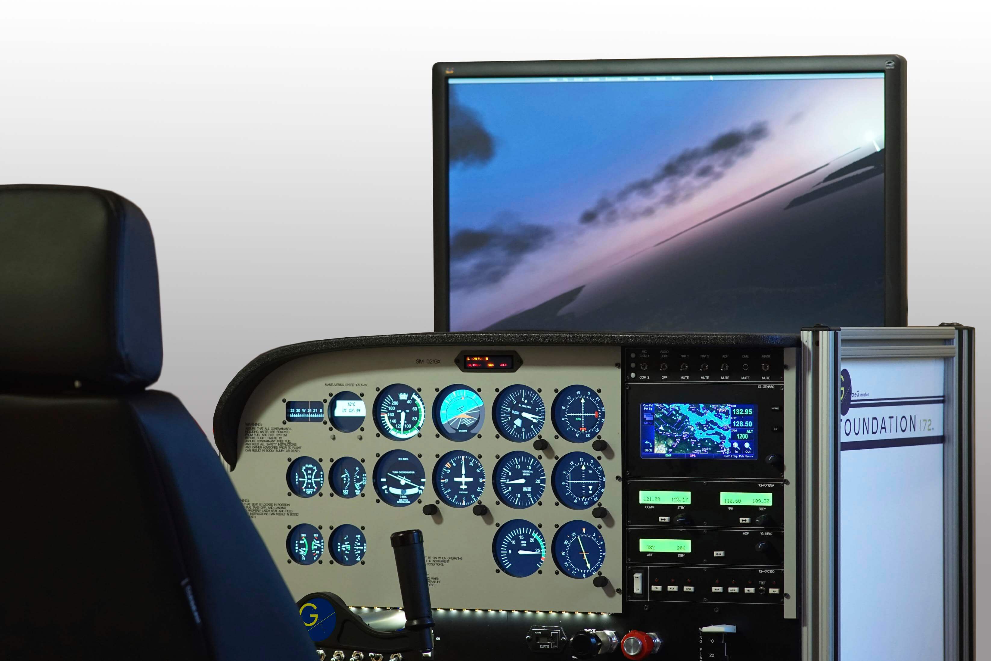 Photo of the state-of-the-art Code 1 flight simulator
