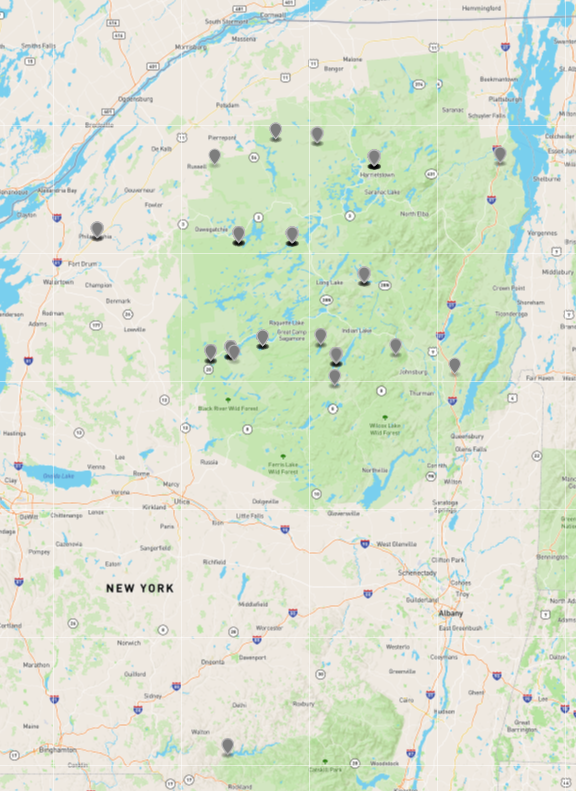 Common Loon sightings in the years 2000-2019 in NY state