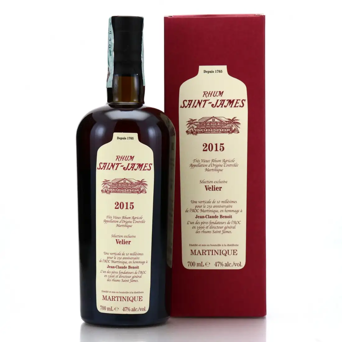 Image of the front of the bottle of the rum Sélection exclusive Velier
