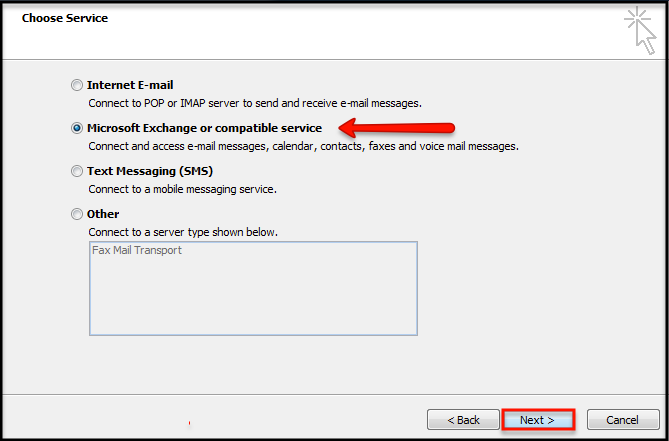 how to configure outlook for office 365 exchange hosting