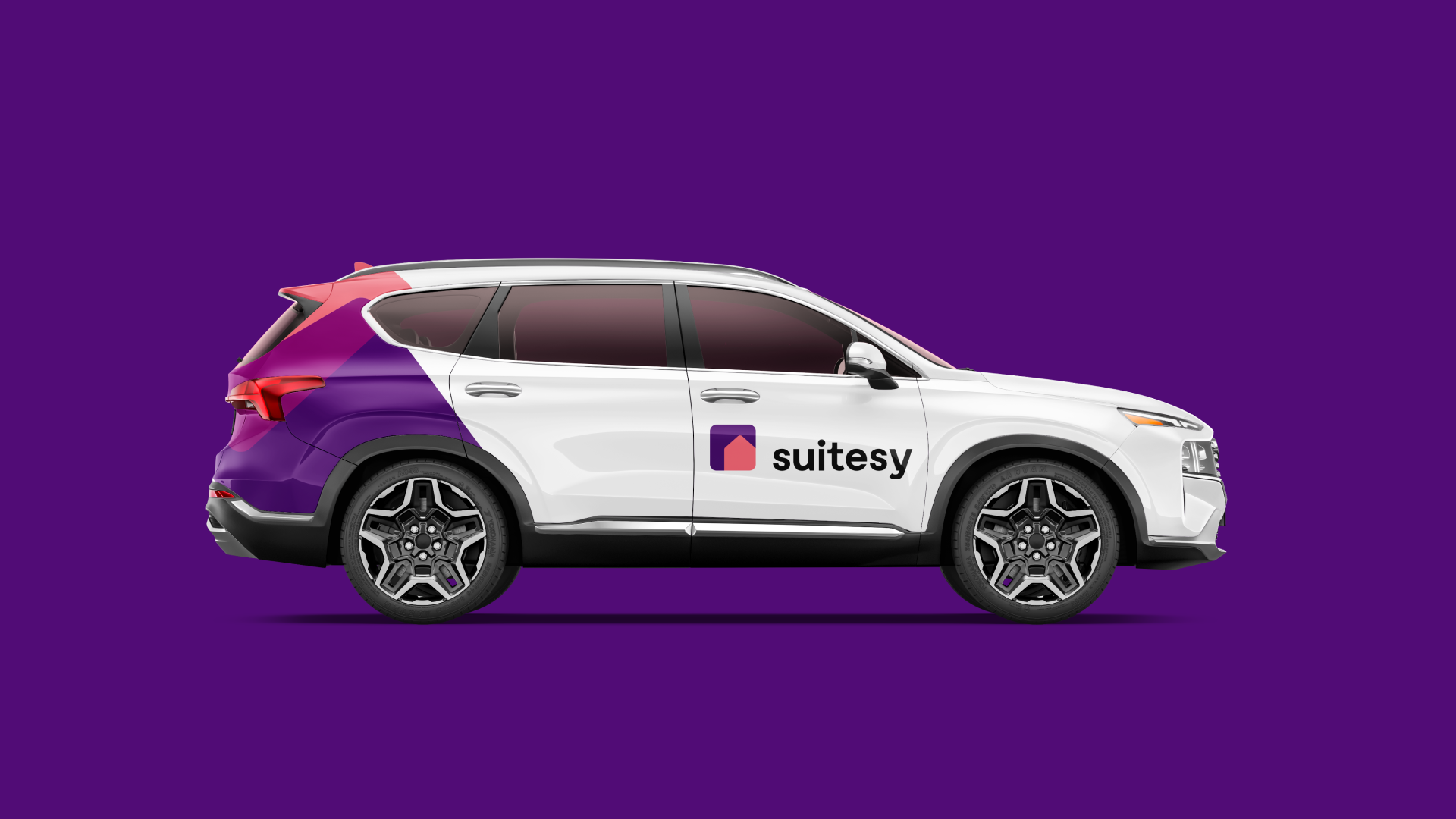 Vehicle wrap design for SaaS startup Suitesy
