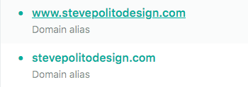 Domain settings for stevepolitodesign.com