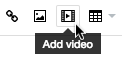Add video button in article editor