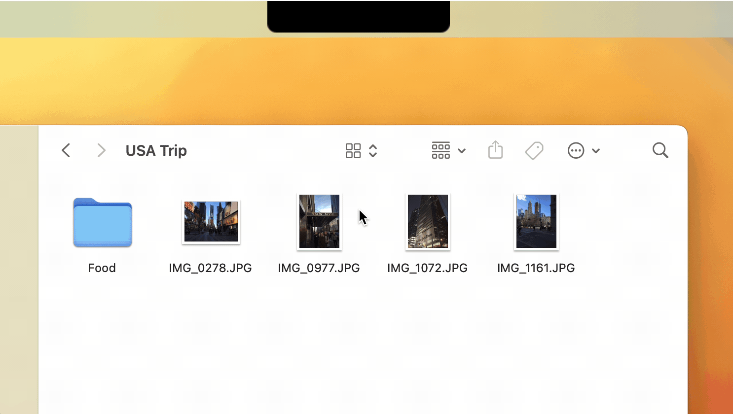 Animation of dragging & dropping files onto the
            notch