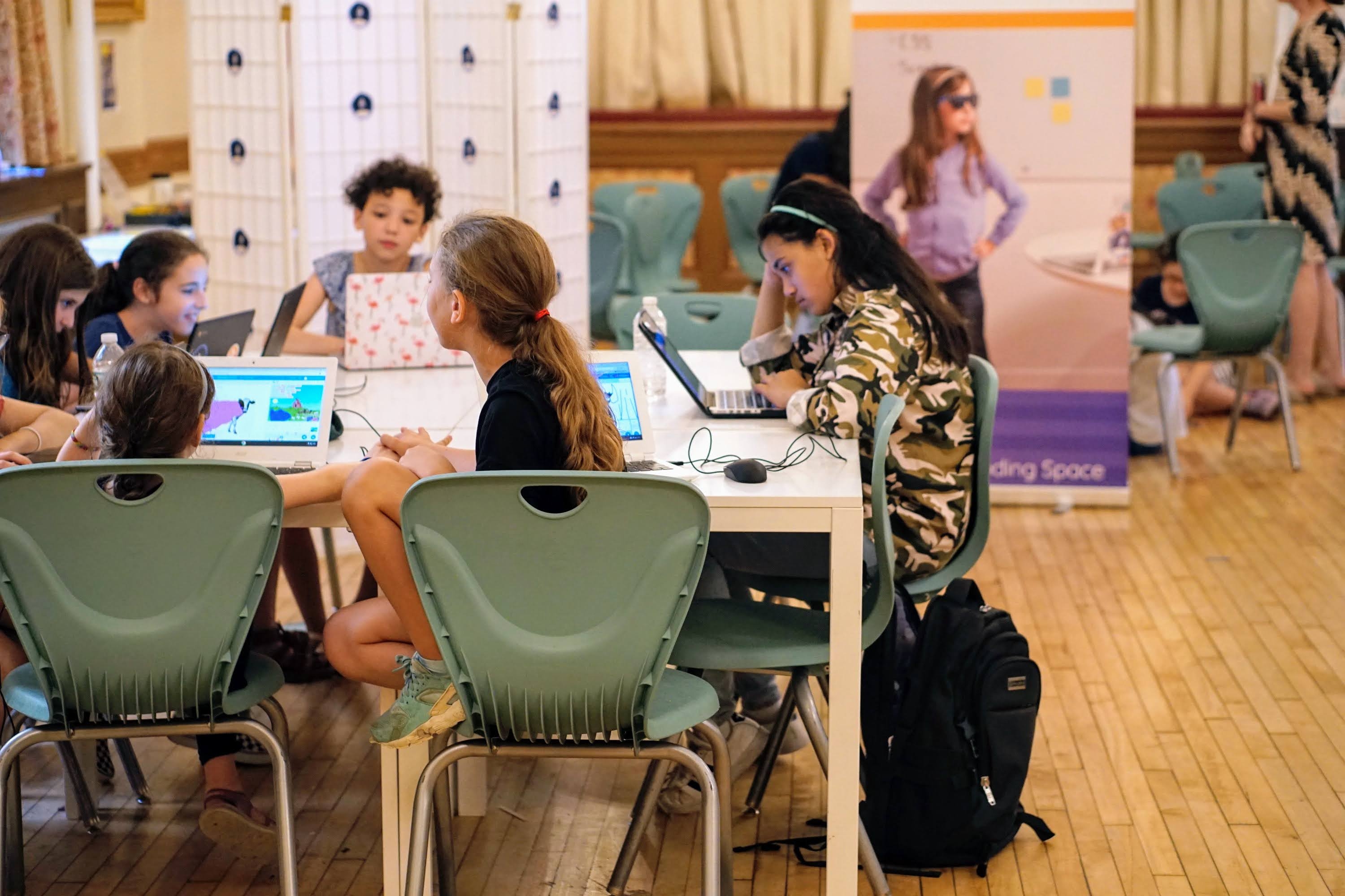 Kids coding at Camp Coding Space