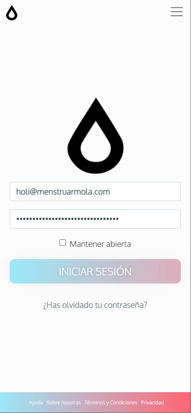 Pantalla de inicio de sesión en Soy1Soy4