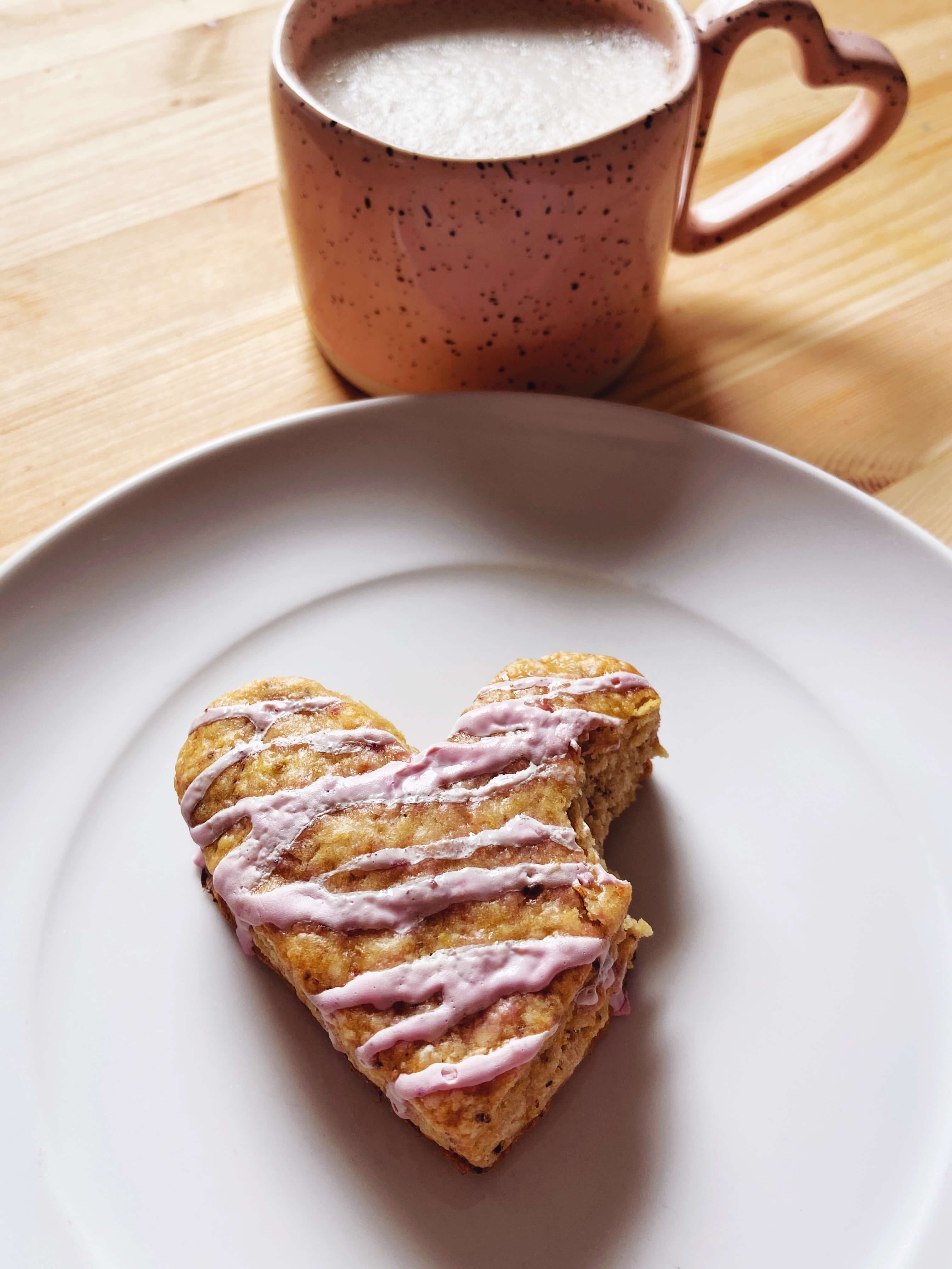 heart shaped scone