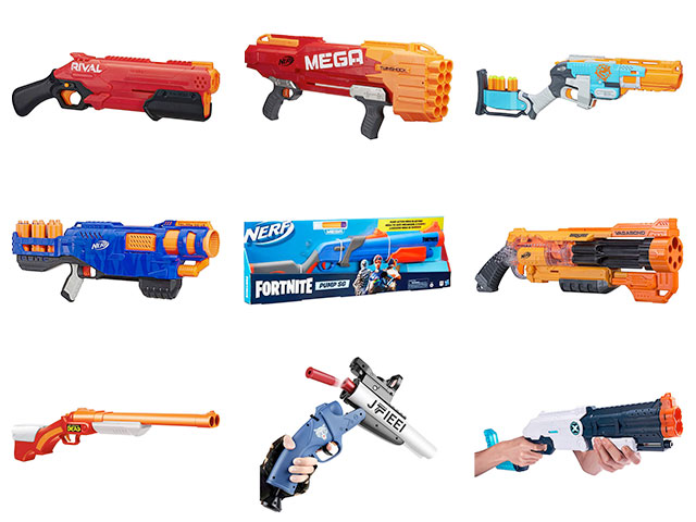 6 Nerf Shotguns and 3 Alternative Toy Gun Shotguns
