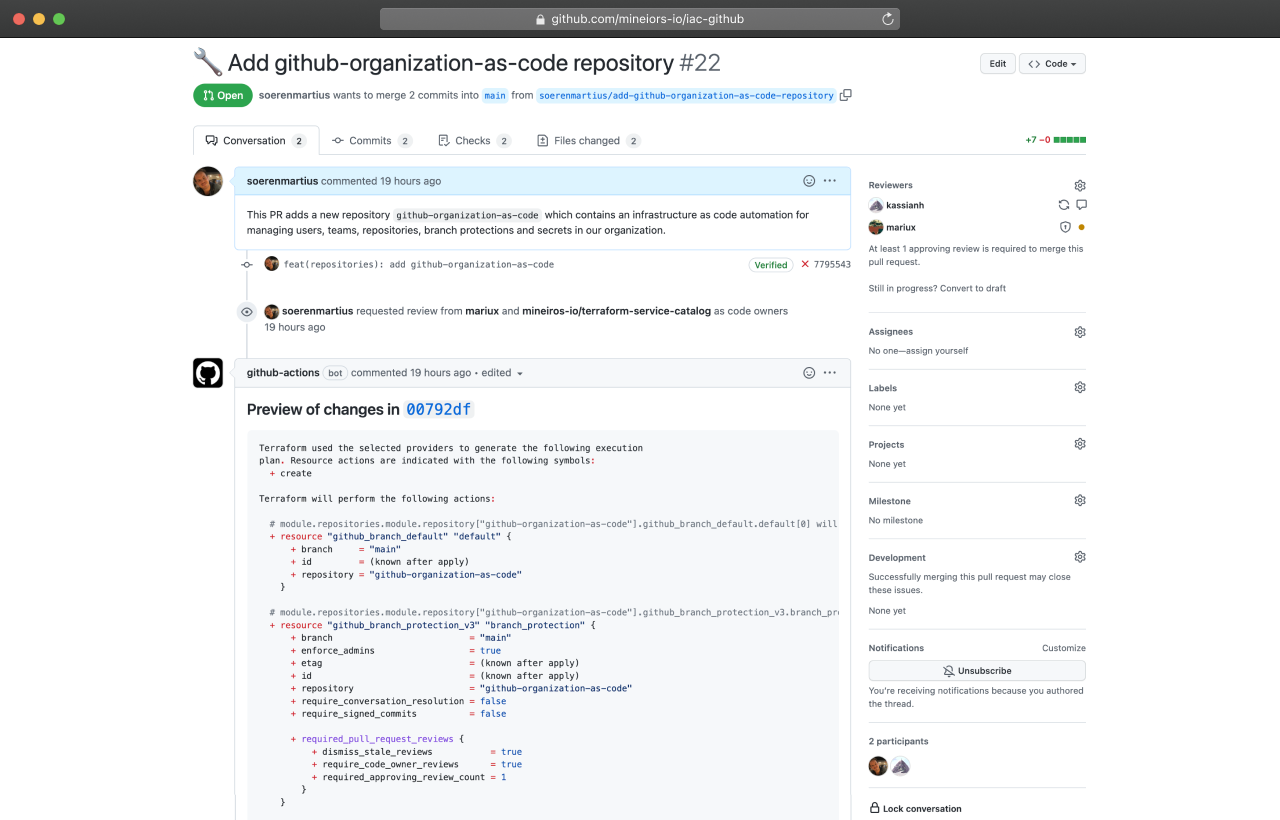 Preview of GitHub as Code for GitHub Organizations