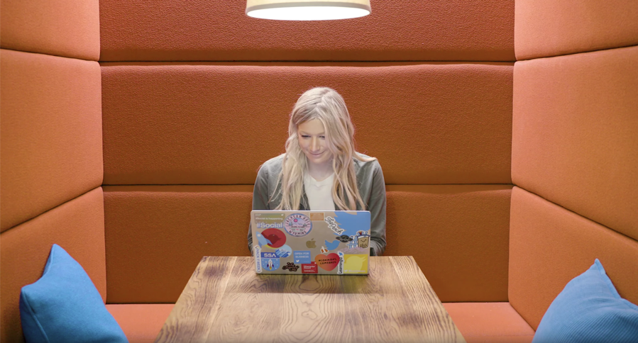 Person working in private space Person working in private space